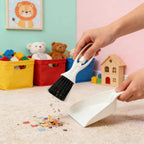 1PCS Mini Brush Dustpan Set for Desktop Cleaning Compact Broom Combo for Table, Keyboard and Drawer Gaps Soft Bristle Crevice Cleaner Home Office Daily Tidying