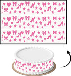 3 pcs Pink Doll Cake Strips Edible birthday cake strips, cake side borders, Icing Sheets 2.7X11.8