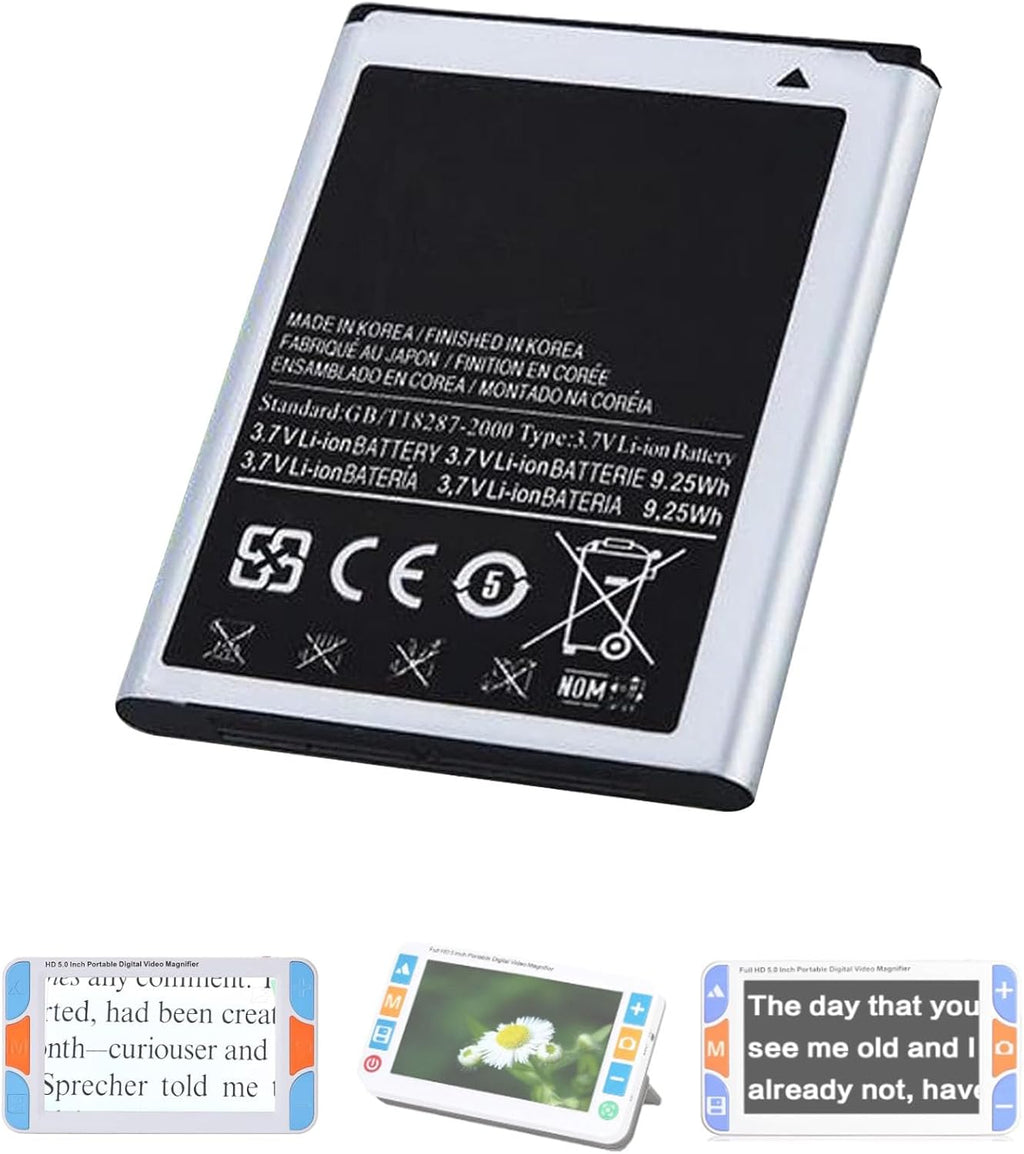 Portable Digital Video Magnifier Battery 5.0 Inch Magnifier Support Line Digital Reading (Excluding Digital Video Magnifier)