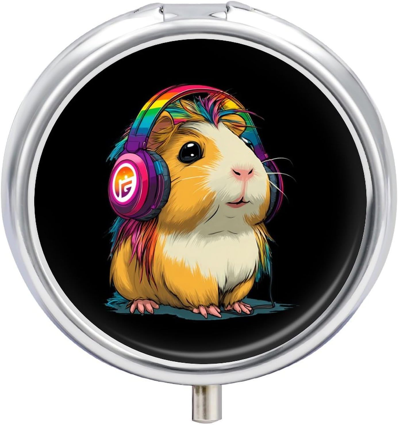 Colorful Guinea Pigs Travel Pill Case Portable Pill Box Containers Pill Organizer for Purse Pocket
