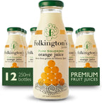 Folkington's Orange Juice, 100% Pure, 12x250ml Bottles, Not from Concentrate, 12 Pieces