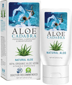 Aloe Cadabra Natural Water Based Personal Lubricant and Vaginal Moisturizer, Organic Aloe Lube for Men, Women and Couples, Non-Staining, pH Balanced (Unscented 2.5 Ounces, 1 Pack)