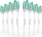 Replacement Brush Heads for Philips Sonicare Click-on Electric Toothbrush Heads Compatible with Plaque Control C1 C2 4100 5100 6100 2 Series HX9024, 8 Pack White