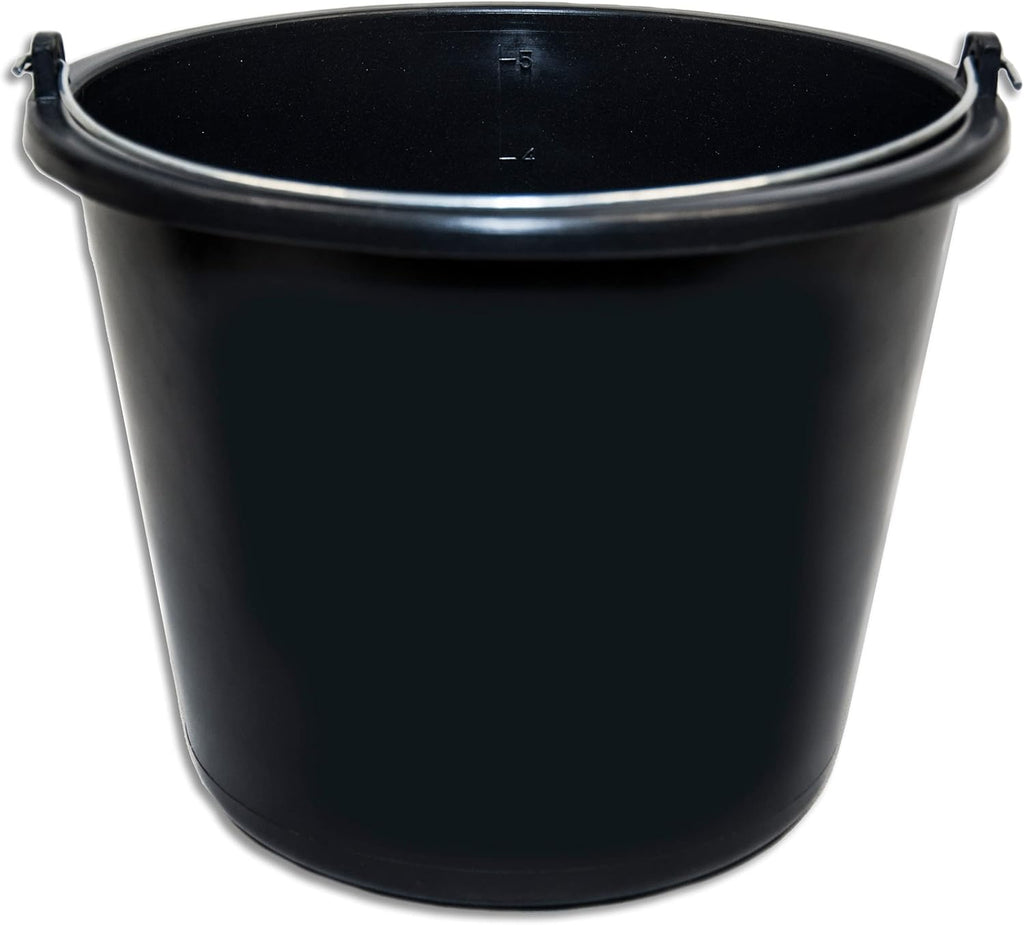 Stella Bucket for Construction Site - Black (5 Litres)