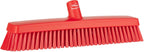 Vikan 31754 16" Heavy-Duty Push Broom, Soft/Stiff, Red