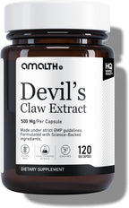 AMALTH Devils Claw Extract Capsules 500 mg | Harpagophytum Procumbens Root Extract Supplement | Plant Based Herbal Supplement | 120 Veg Capsules | Non-GMO, Gluten-Free