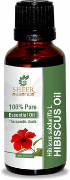 Hibiscus Oil 15 ML (0.51 Fl.OZ) | 100% Pure Natural Undiluted Uncut Therapeutic Grade Hibiscus Sabdariffa L Essential Oil