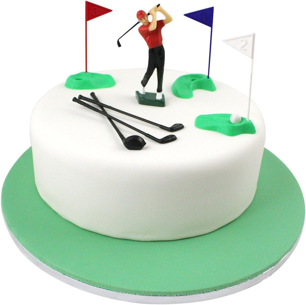 PME Golf Decorations/Plastic Figures, 13-Pieces, Green/Red/Blue/White/Black