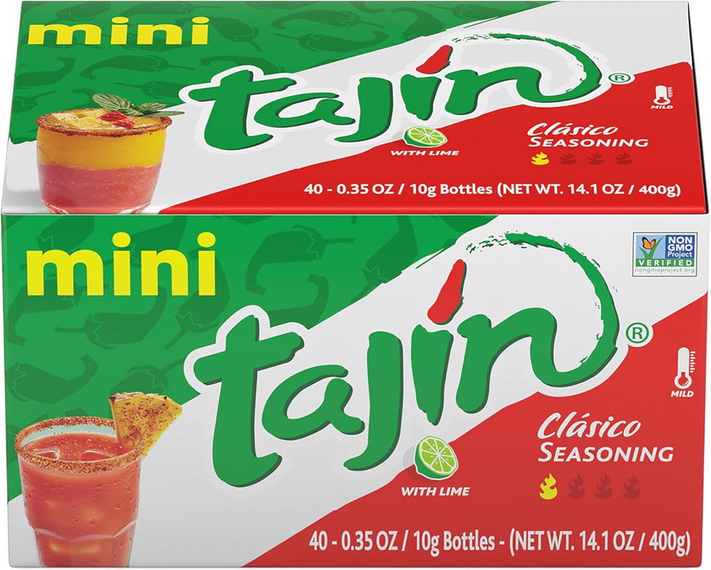 Tajin Clásico Chile Lime Seasoning Mini Display 0.35 oz, 40 Mini Bottles (Pack of 1)