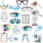 Eye Doctor Cupcake Toppers Optometrist Party Decorations 48Pcs Eye Doctor Birthday Cake Decorations Ophthalmology Cupcake Picks for Optometrist Birthday Graduation Party Supplies