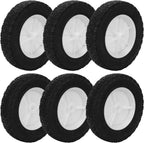 6 PCS Plastic Wheel, 7 x 1.5 Inch lawn Mower Wheels, Universal Wheels Tires, Ideal For Radio Flyer Tricycle Parts & Wagon Wheel Replacement, Push Mower Wheels