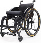 Sports and Leisure Wheelchairs for Adults, Folding Self Propelled Wheelchair,Portable Aluminum Transport Wheelchair,Adjustable Foot Pedal,220 lbs Weight Capacity(Blue)