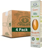 Rustichella d'Abruzzo Organic Corn Spaghetti (Pack of 4), 250g Each - Gluten-Free Pasta - Delicious Corn Flavor - Perfect for Creative Dishes