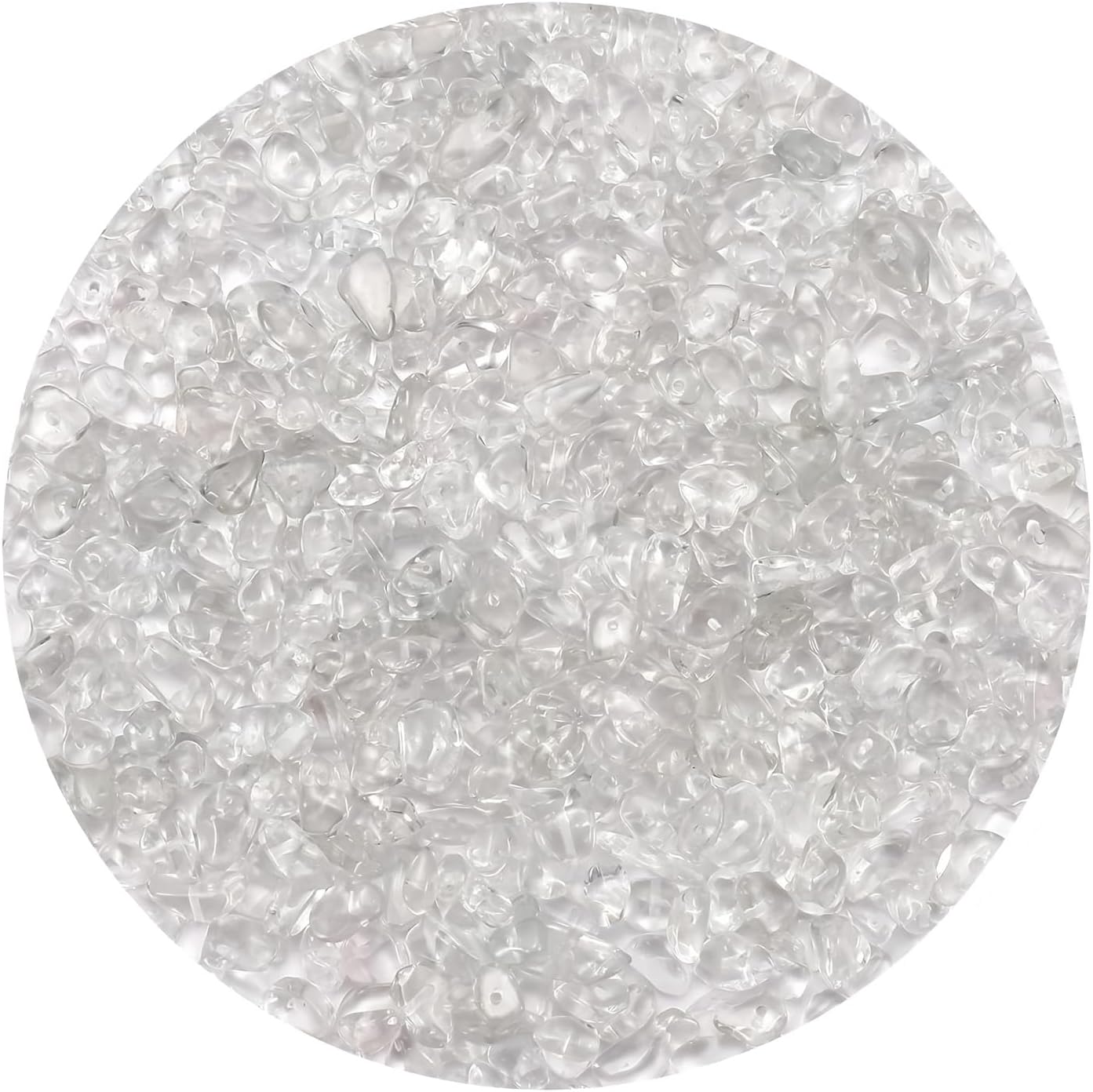 Natural Chip Stone Beads 450pcs Clear Quartz Chips 5-8mm Genuine Real Irregular Healing Crystal Rocks Hole Drilled DIY Loose Gemstone Beads for Jewelry Making Bracelet Earrings Necklace Crafting