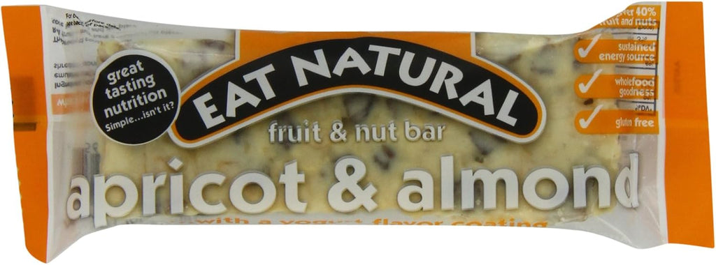 Eat Natural Almond & Apricot Bar with Yogurt Coating,1.76 Ounce Bar, 12-Count Box
