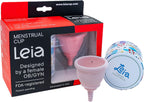 Leia Soft Menstrual Cup with Metal Carrying Case | OB/GYN Designed | Low Cervix | Firm Rim | Muscle Support | Cups for Teens | Compact | for Beginners | BPA-Free (Small)