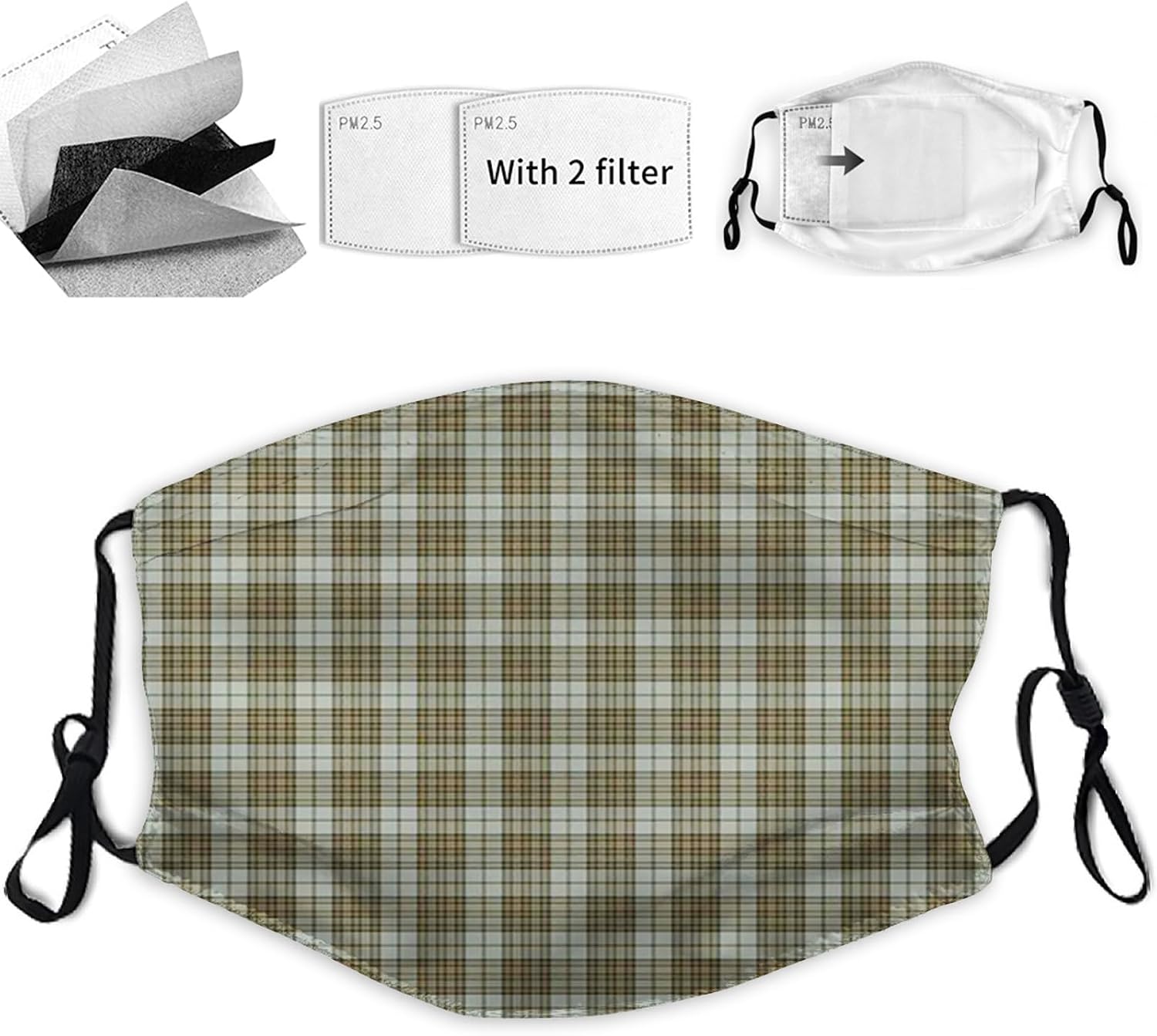 Washable Reusable Stylish Face Mask For Women With 5-Layer Filter Cute Pattern Cloth Face Mask