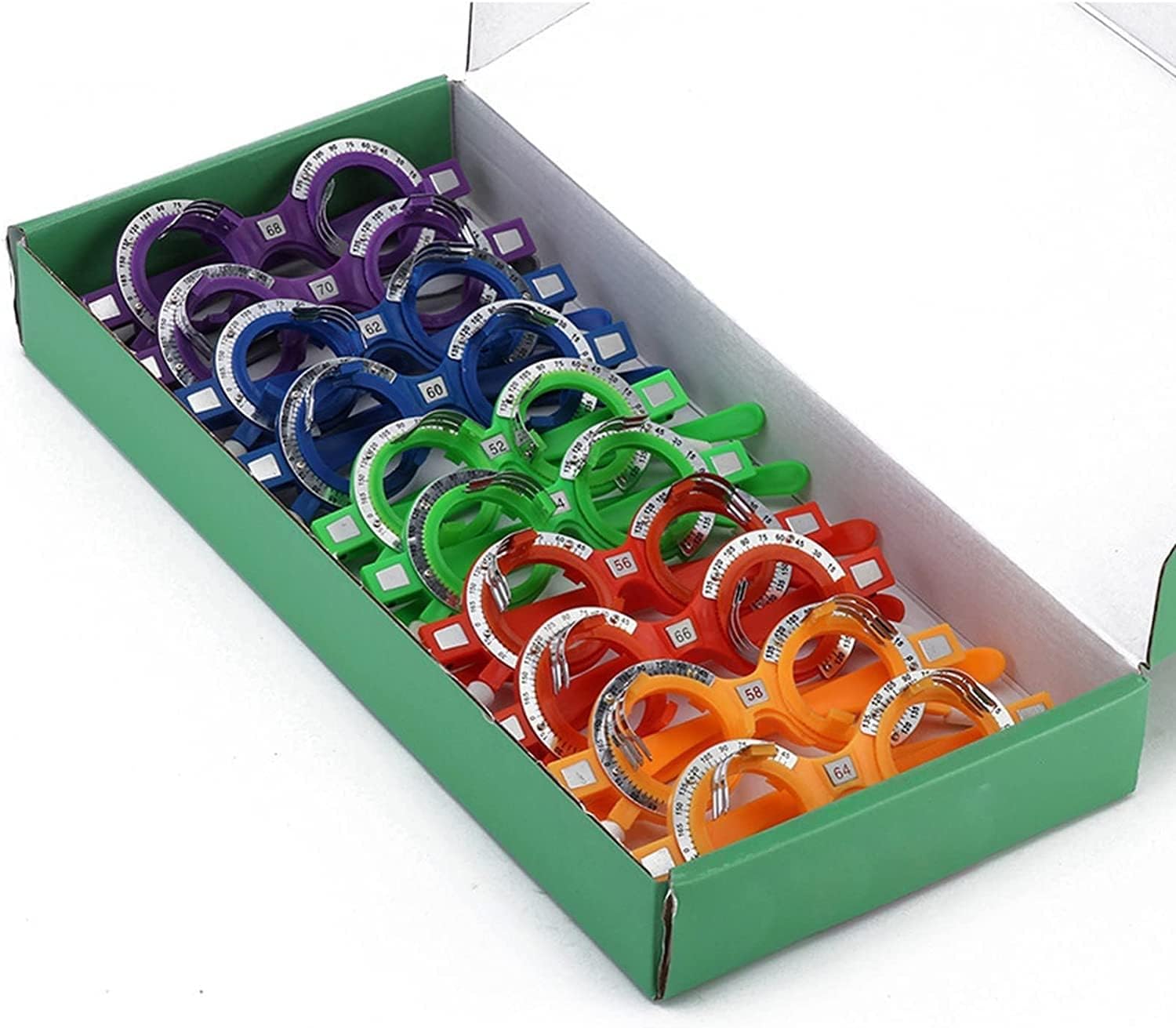 Optical Optic Trial Lens Frame 10 Pcs Optical Trial Lens Frame Optometry Eye Test Optician,Spectacles Optometry Trial Frame PD 52Mm~70Mm Colorful Optometry Frame
