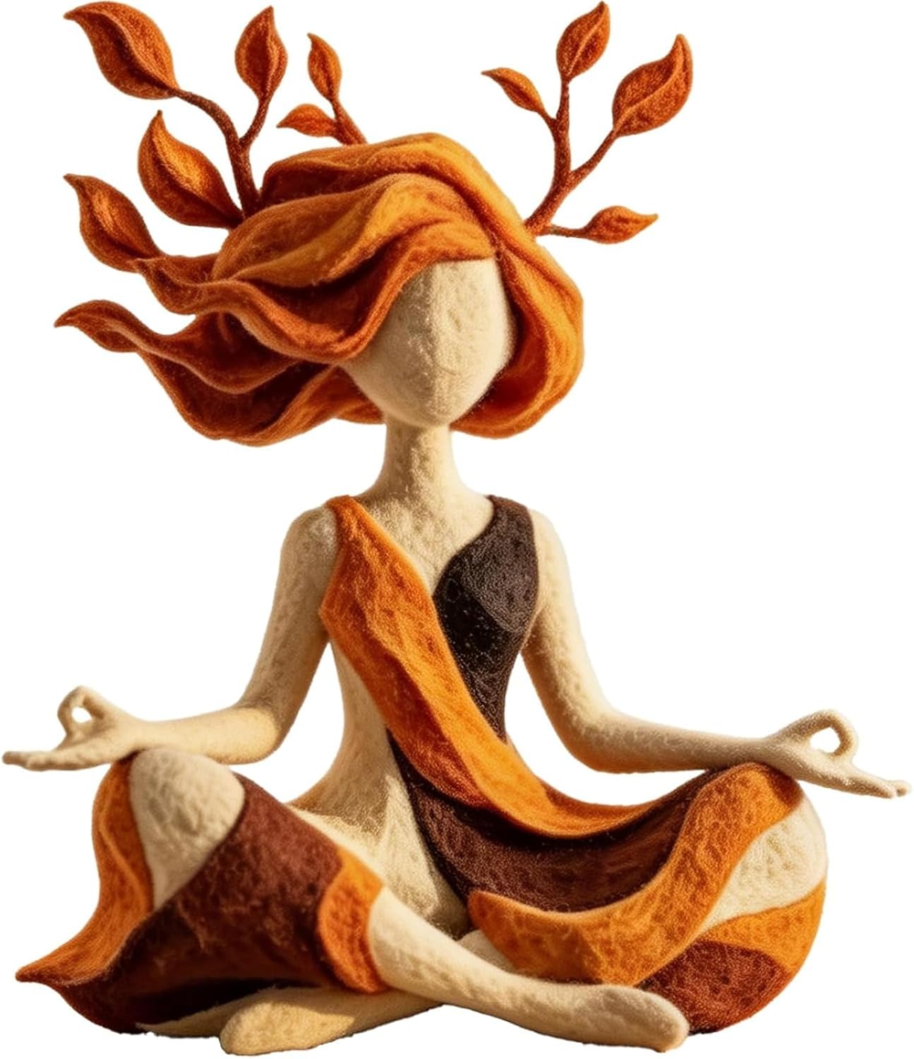 Serenity Growth Meditation Figurine – Abstract Resin Yoga Sculpture for Mindfulness & Inner Peace, Aesthetic Home Decor Statue for Living Room, Bedroom, Desk, Relaxation Gift
