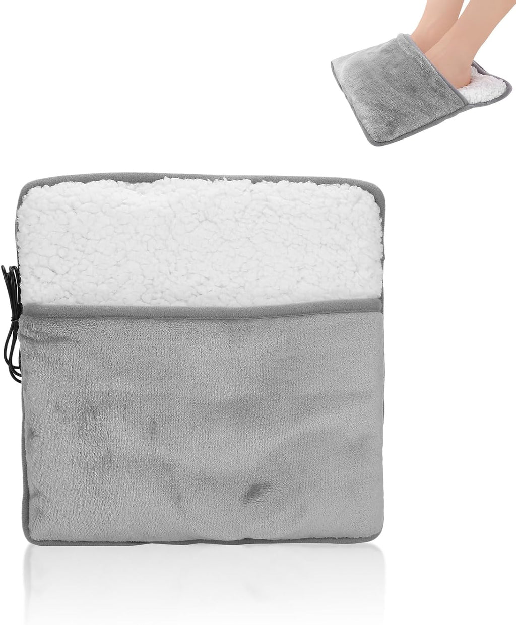 Foot Warmer Pad, Soft USB Electric Feet Heating Pad Hot Feet Warmers with Auto Shut-Off for Women and Men, Birthday Christmas, Home and Office Use