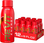 Steel Revit Energy Drink Fruit Punch 8oz (12-Pack) | 300mg Caffeine, 7 Essential Vitamins | Sugar-Free, Resealable Cap, All-Day Energy