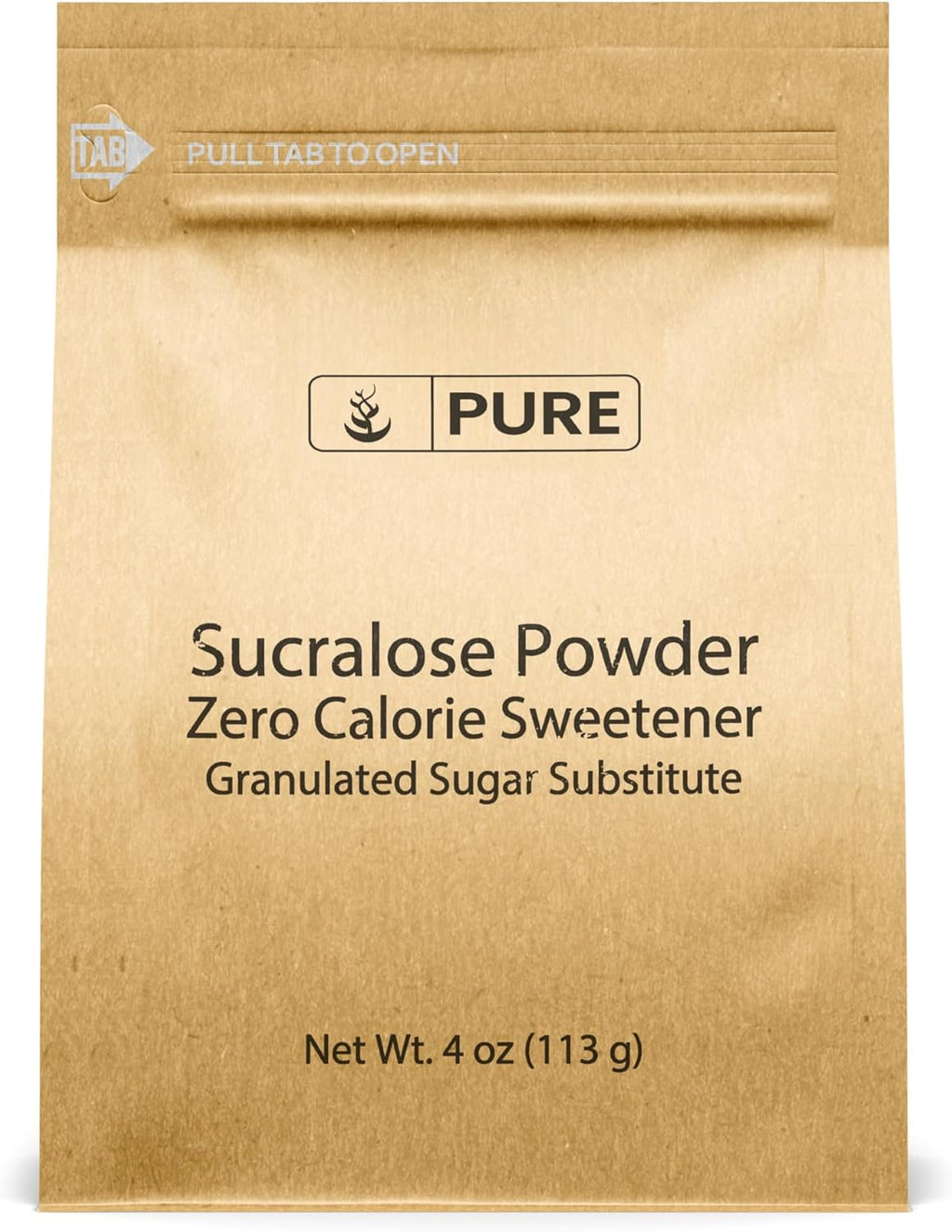 Pure Original Ingredients Sucralose Powder (4 oz) Zero Calorie Sweetener, Sugar Substitute, Great for Cooking & Baking.
