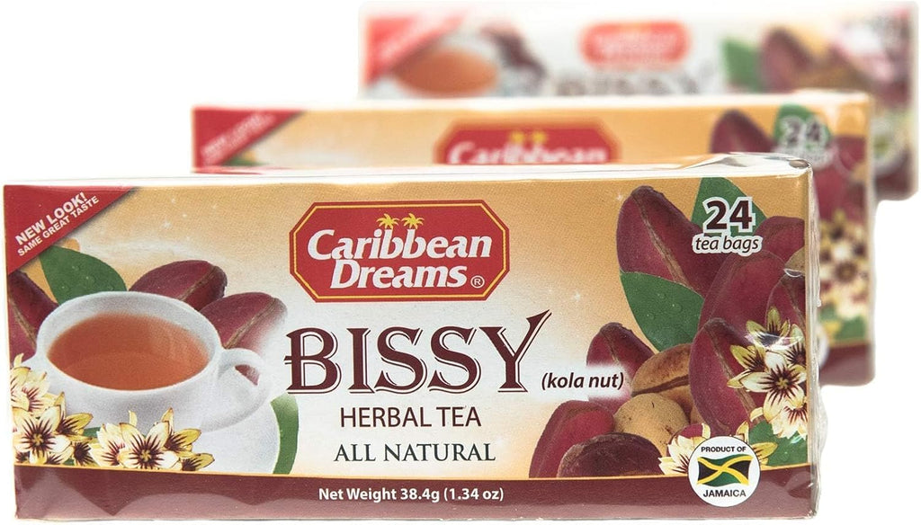 Caribbean Dreams Bissy Tea (Kola Nut), 24 tea bags (Pack of 3) by Caribbean Dreams