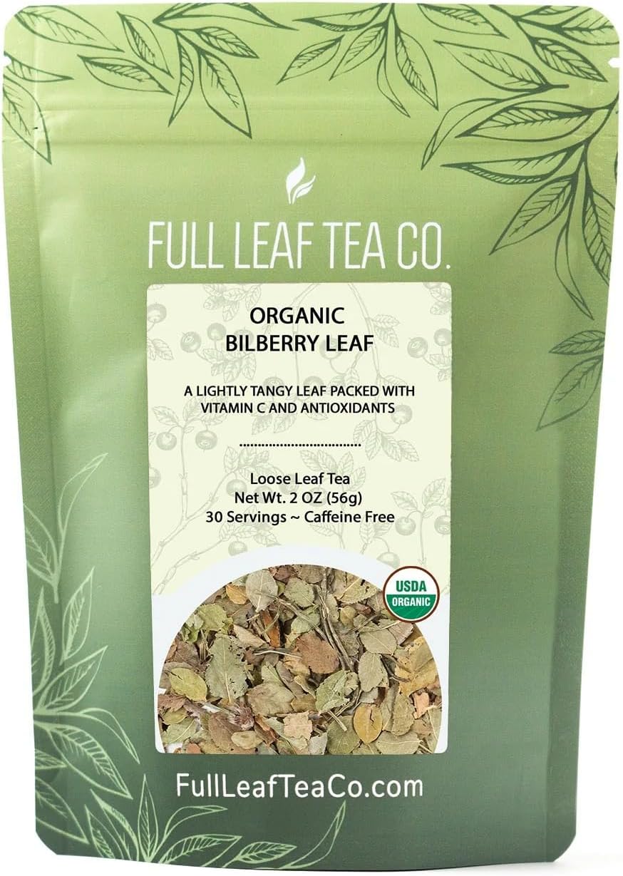 Organic Bilberry Leaf - 2 oz Bag (Approx. 30 Servings) | Full Leaf Tea Co.