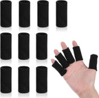 ElevateTech Finger Sleeves Protectors, 10 Pcs Finger Arthritis Sleeves Elastic Thumb Splint Brace Support Protector for Relieving Pain Breathable Fingers Tape for Basketball Golf Sports Aid Support