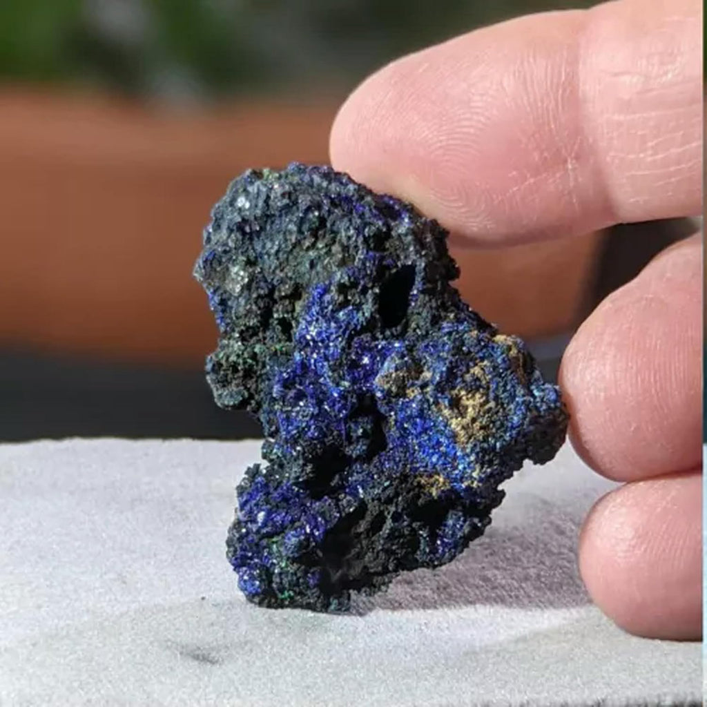 Natural Raw Azurite Malachite Mineral Specimen Geode Crystal Reiki Healing Stone-4-6cm (110-120g)