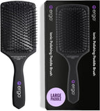 ERGO Ionic Paddle Hair Brush – Large Polishing Brush for Long-Lasting Shine, Detangling Brush for Wet & Dry Hair Care, Hair Styling Tool for Blow Drying (ER1000)