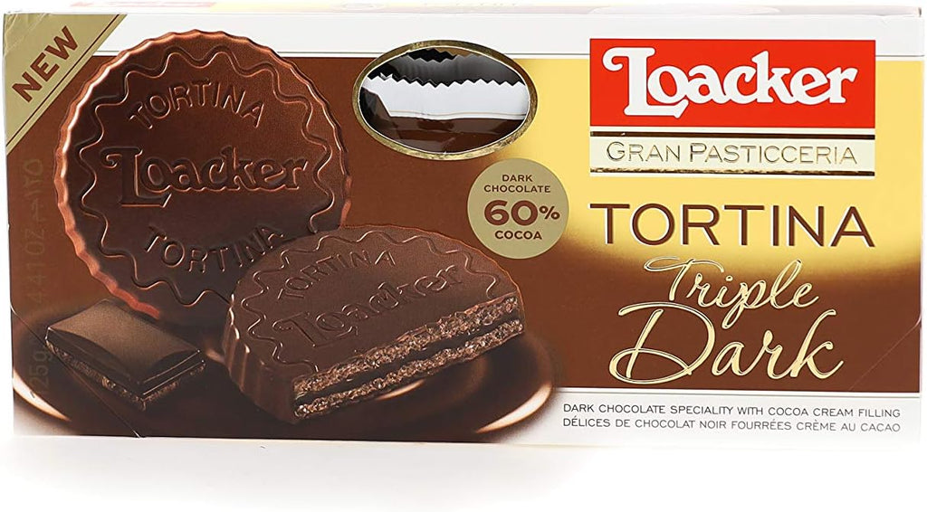 Loacker Gran Pasticceria Tortina Triple Dark, 125g/4.41 oz.