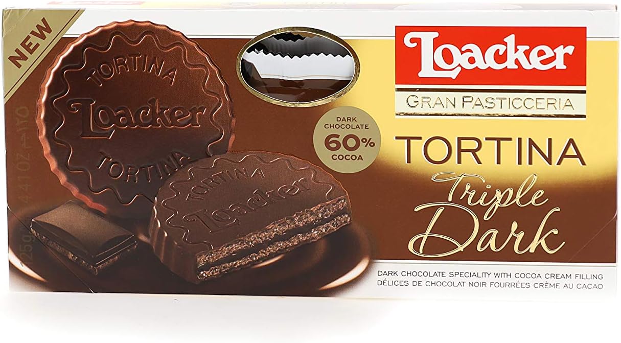 Loacker Gran Pasticceria Tortina Triple Dark, 125g/4.41 oz.