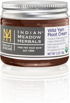 Indian Meadow Herbals Wild Yam Root Cream (2oz) - USDA Certified Organic Balancing Cream for PMS & Menopause Relief - Estrogen & Progesterone-Free. Handmade By US. Woman-owned & Operated Since 1994.