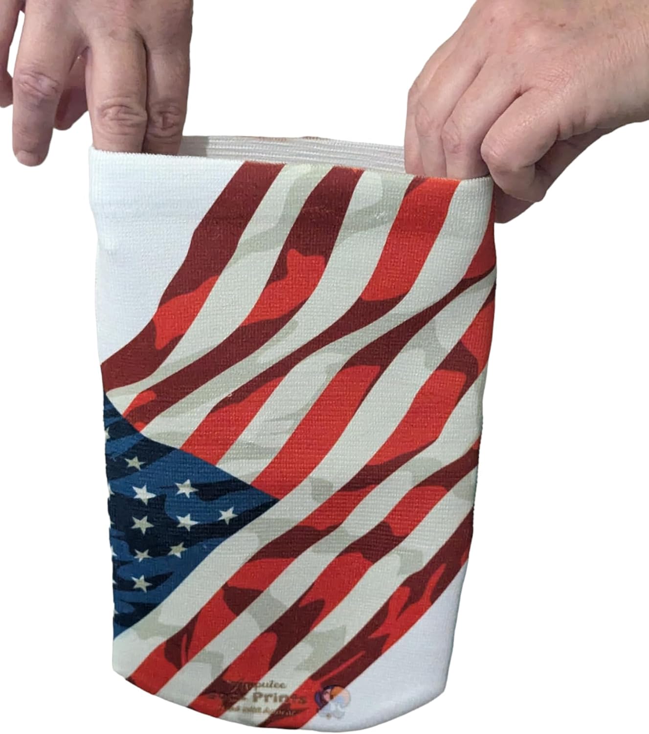 Heal with Appeal Amputee stump sock, Vintage American Flag Angled V1, 3Ply stump sock