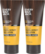 Every Man Jack Beard + Face Recovery Lotion-Moisturizes Relieves Dry Skin and Beard Itch - Light Sandalwood Scent-Made w/Naturally Derived Ingredients like Coconut Oil, and Witch Hazel-3.2oz(2 pack)