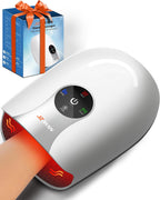 Hand Massager with Heat and Compression : Cordless Heated Hand Massage for Arthritis and Carpal Tunnel, Hand Therapy for Pain Relief – 4 Modes 6 Intensities, Portable Rechargeable (White)