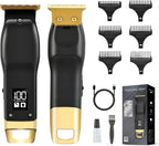 Beard Trimmer for Men - Rechargeable Men's Hair Clippers & Razor, Cordless Hair Trimmer & Shaver for Face, Neck, Groin & Manscaping, Ideal Gift for Men, Black
