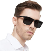 Reading Sunglasses for Men Big Sun Readers With Durable Spring Hinges 1.0 1.25 1.5 1.75 2.0 2.25 2.5 2.75 3.0 3.5 4.0 Outdoor UV Protection Comfortable Fit (Black 1.50)