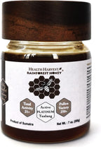 Premium Tualang Platinum Honey 7oz (TA 21+, Pollen Variety 250+) Supreme Choice for Rehabilitation, Wild-ripening on 250ft Treetop, Raw, Unpasteurised, Unfiltered