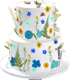 LaVenty Blue Wildflower Cake Toppers Wildflower Decor Baby In Bloom for Baby Shower Birthday Bridal Shower Wedding Party Decoration