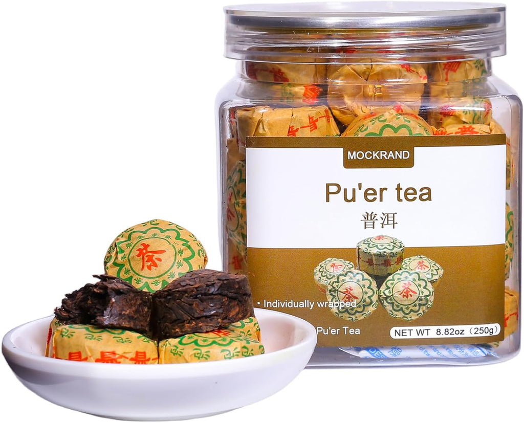 MOCKRAND Pu'er Tuo Cha 8.81oz/250g (32-36 Cakes), Pu-erh Tea - Ripe Puerh Tea Cake,Aged Shou Black Tea