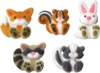 Lucks Dec-Ons Decorations Molded Sugar Cupcake Topper, Woodland Animals Assortment, 1 1/2-1 3/4 Inch, 70 Count