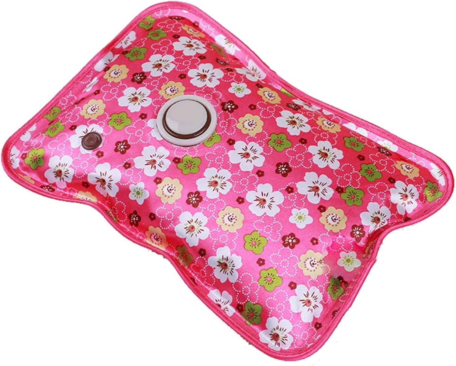 Rechargeable Electric Hot Water Bottle Flower Pattern, Leakproof Stomach Warmer for Period Cramps and Pain Relief