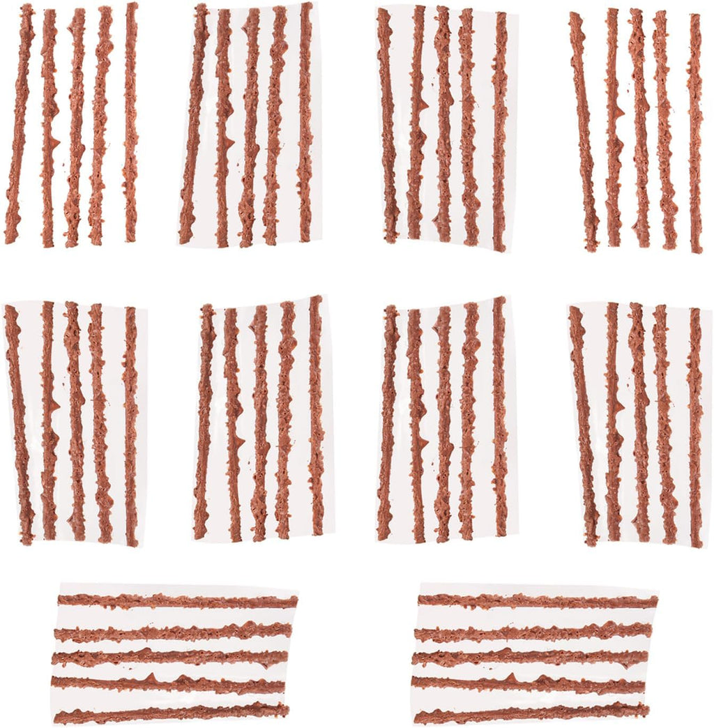 50Pcs Tubeless Tire Repair Bacon Plugs - Universal Rubber Refill Strips for Road & Mountain Bikes