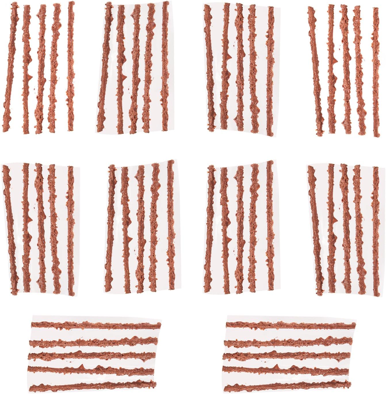 50Pcs Tubeless Tire Repair Bacon Plugs - Universal Rubber Refill Strips for Road & Mountain Bikes