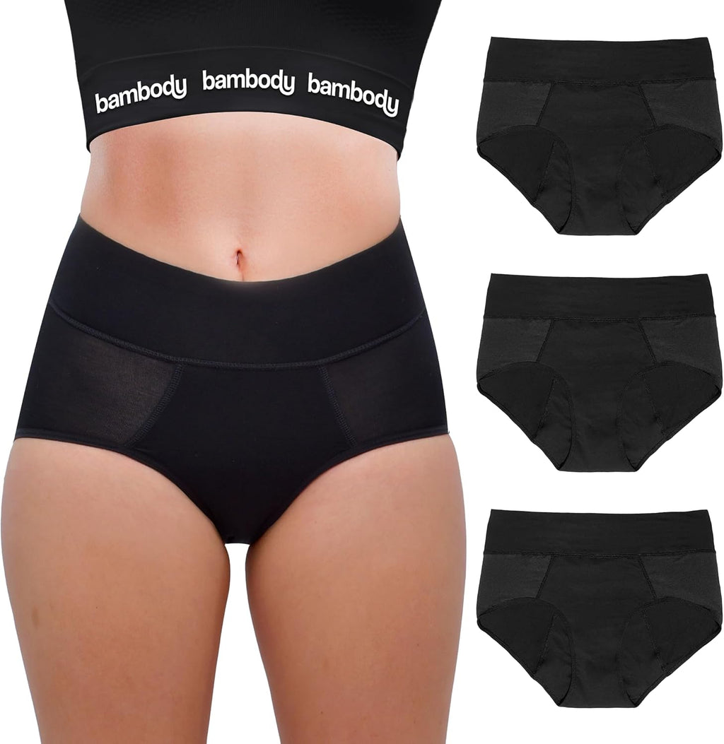 Bambody Absorbent Period Panties, Period Underwear for Women and Teens - All-Day Long - Overnight Protection - Leakproof