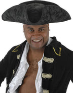 elope Adult Corsair Pirate Costume Hat - Faux Suede Hat with Distressed Finish, One Size Fits Most - Brown