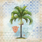 Celebrate the Home Vintage Tropical 3-Ply Paper Cocktail Napkins, Royal Palm, 20-Count