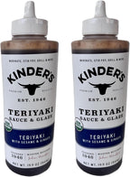 Kinder’s Organic Teriyaki Sauce & Glaze with Sesame & Ginger, 2 Pack 39.8 oz Total | USDA Organic | Vegan & Vegetarian | Perfect Marinade, Stir-Fry & Grill Sauce